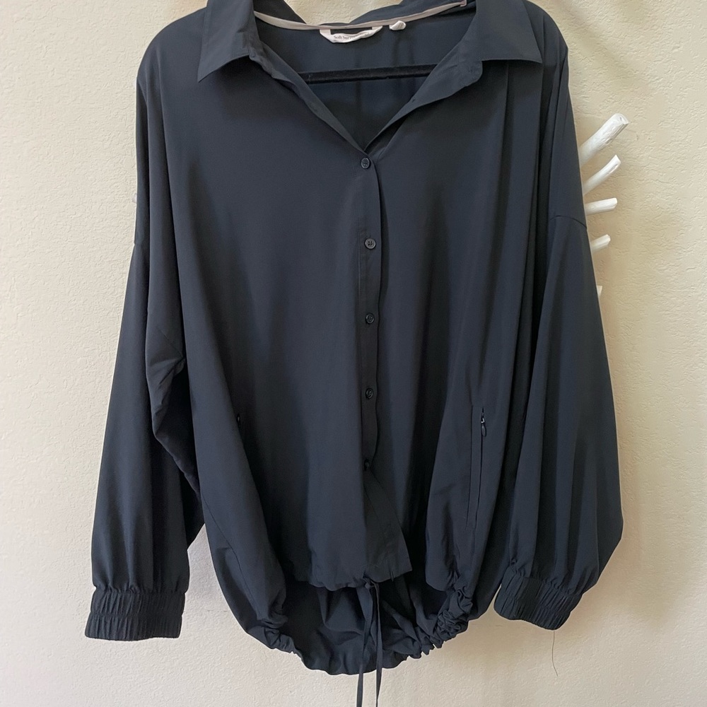 Soft Surroundings Black Button Down Shirt